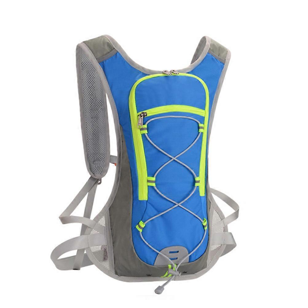 Hydration Backpack with Bladder for Cycling and Running Square Ergonomic Blue 41.00X32.00X2.00CM Waterproof Reflective 1Pack