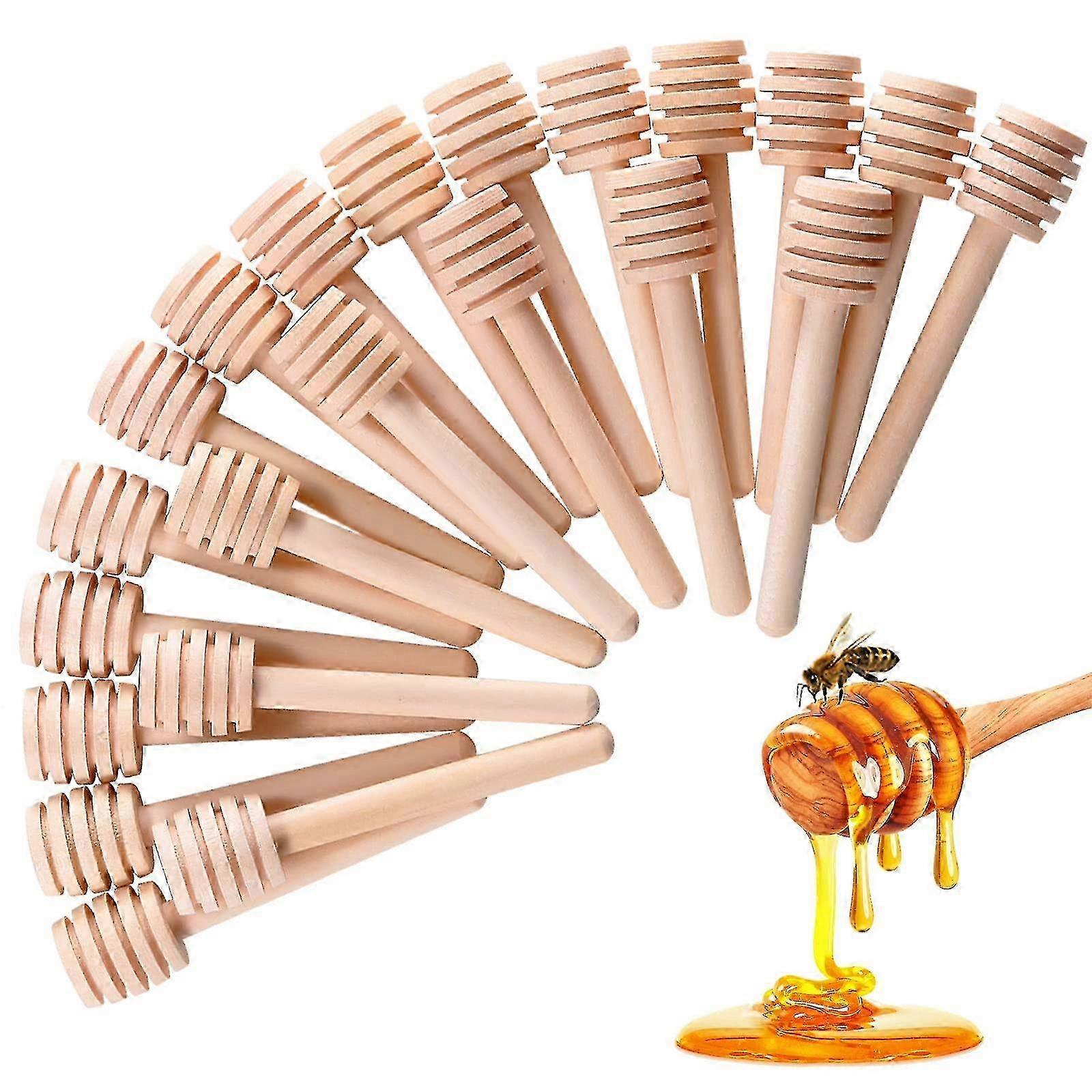 24pcs Honey Dipper Sticks, 3 Inch Mini Wooden Honeycomb Stick, Small Honey Spoons Stirrer Stick 2025