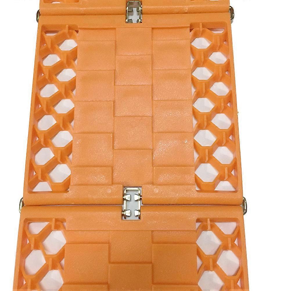 Orange Foldable Car Tire AntiSlip Mats for Snow Mud Sand with Unique Design and Rubber Quality Fits All