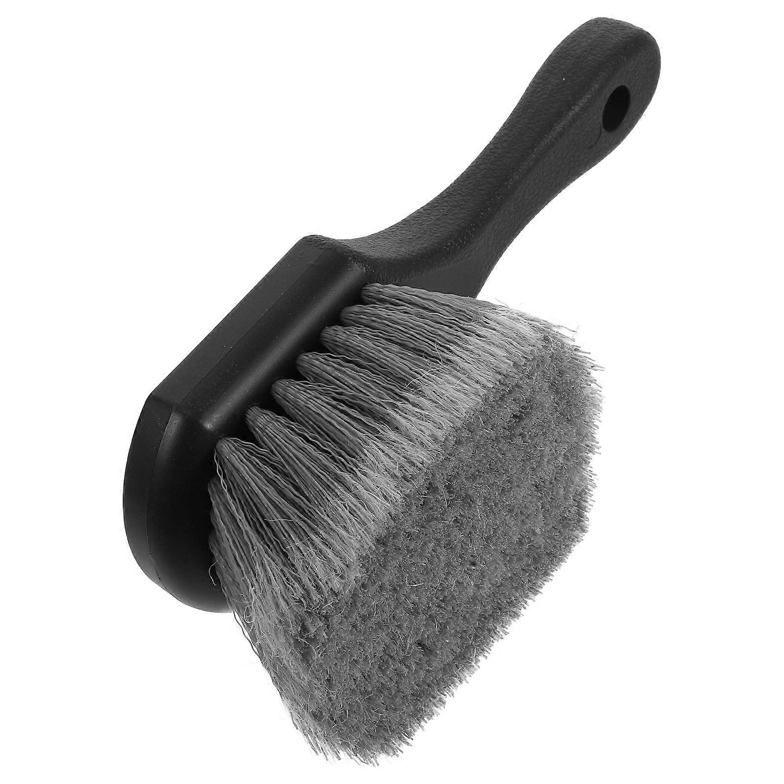 Wheel Cleaner Brush for Tires and Rims Grey Efficient and Deep Cleaning 1Set