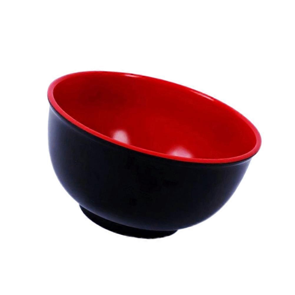 Imitation Porcelain Soup Bowl Healthy Unbreakable Black Red Double Color 19x9cm