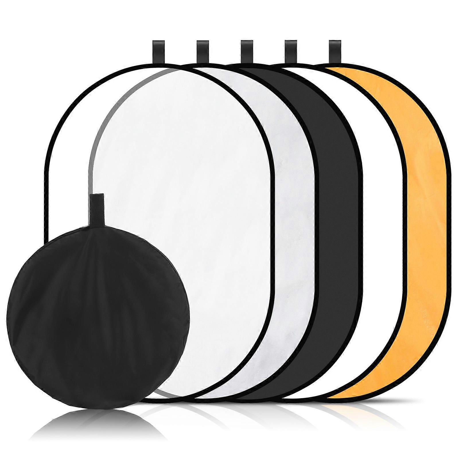 1 Set Collapsible Photographic Reflector for Camera, Light Diffuser, Shadow Reduction, Travel, Photography Props, Nylon