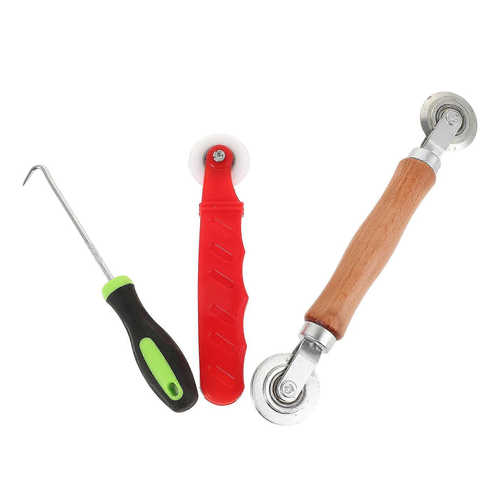 Screen Repair Tool with Smooth Wheels and Pointed Hook for Home Use Window Door Screen Installation