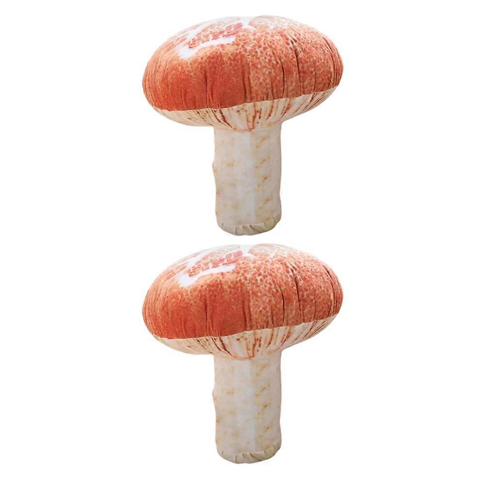 Cute Mushroom Plush Pillow for Kids Soft and Comfortable Decorative Throw Pillow Realistic Design Multi 2 Pcs