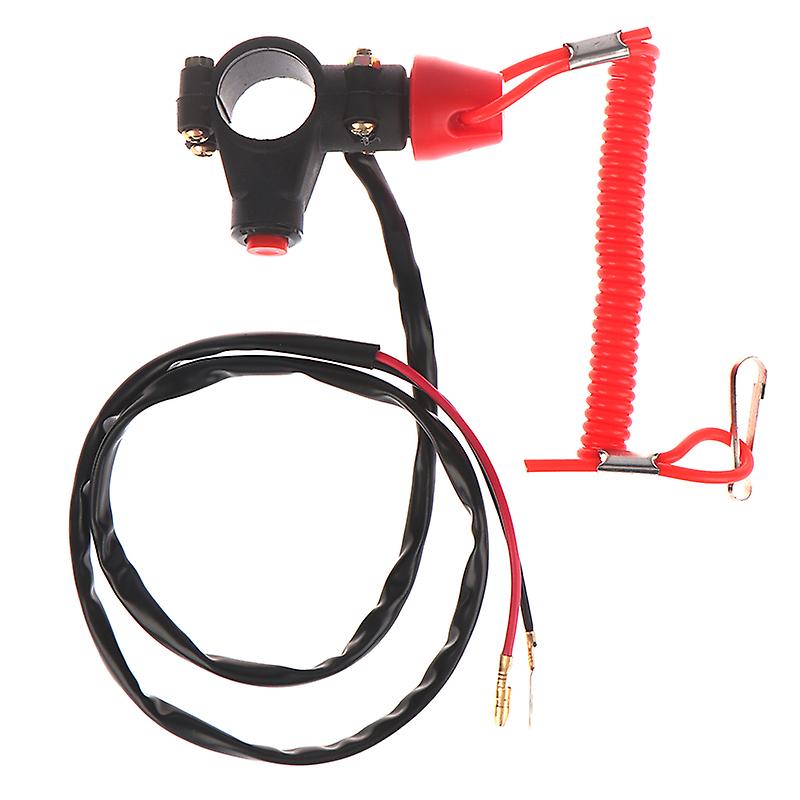 ATV Motorcycle Boat Tether Lanyard Emergency Kill Stop Engine Switch Push Button
