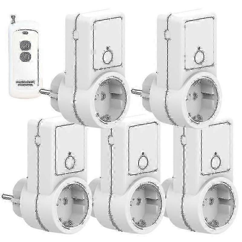 2025 Latest Model 1-5x Wireless Remote Switch Plug Socket Outlet Socket Eu