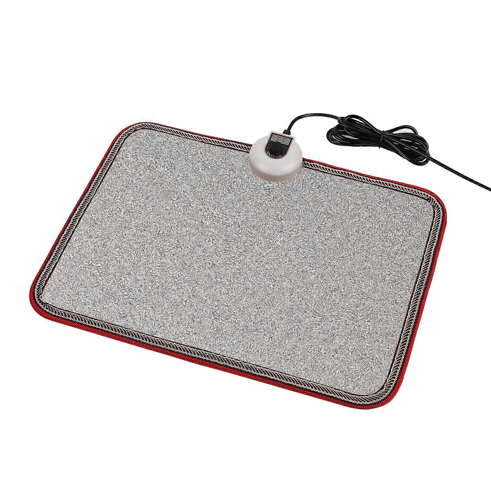 230 V Foot Warmer With Thermostat - Electric Underfloor Heating, Automatic Shut-Off, Stone Pattern, For Office And Home