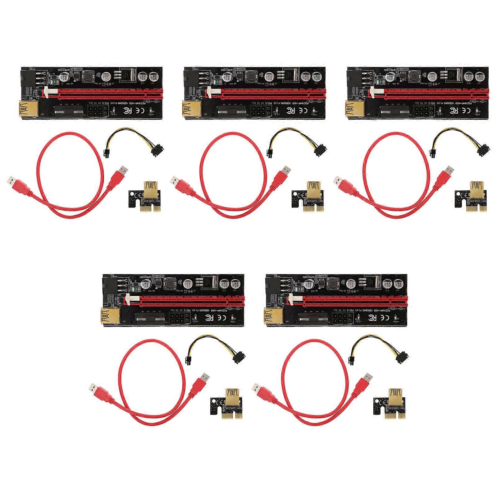 Graphics Adapter 5 Sets Tailored For Miners In Copper Material Providing Enhanced Power Supply Stability