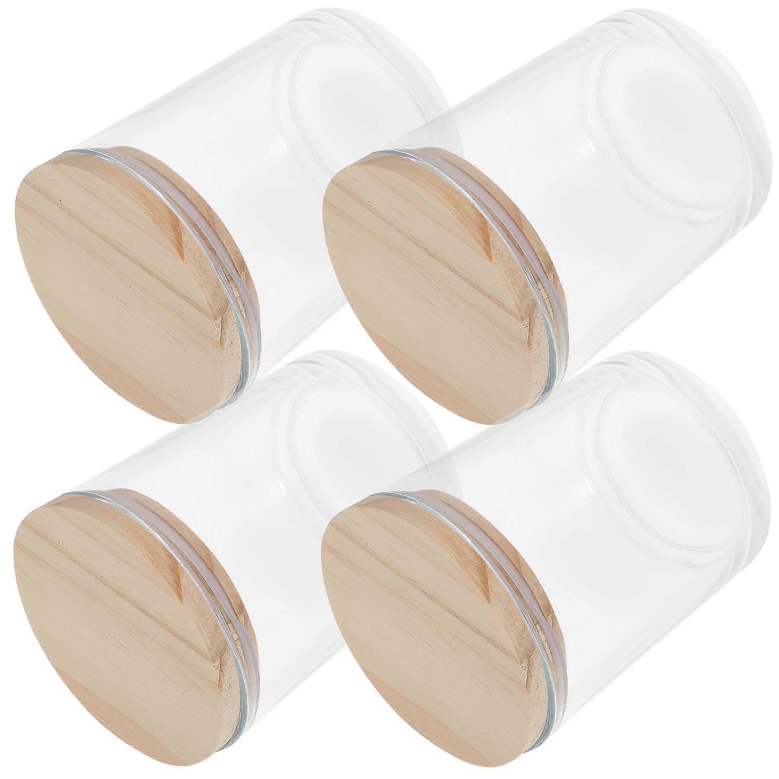 4pcs Glass Candle Tins with Lids for Aromatherapy and DIY Candle Making