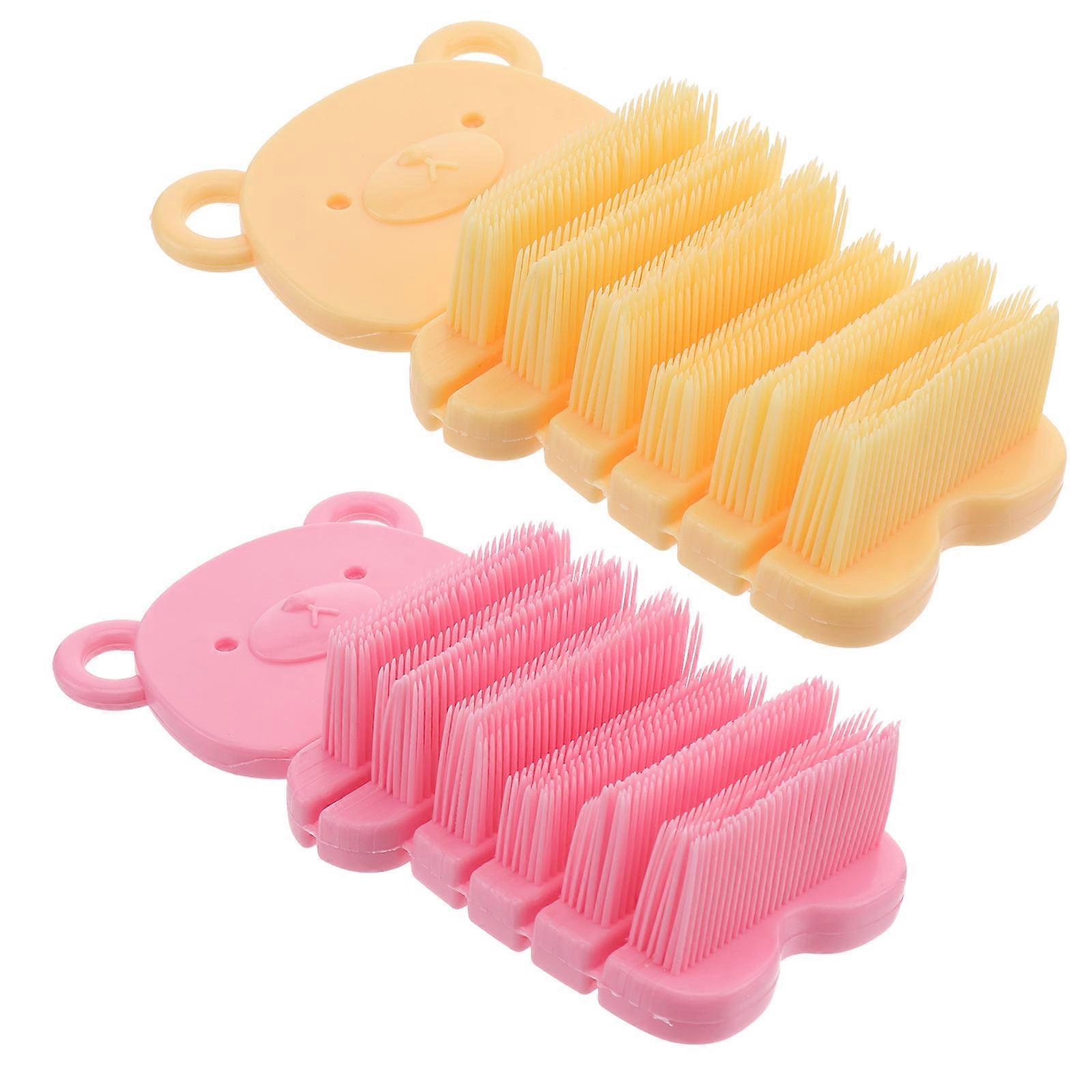 Nail Brush For Cleaning Fingernails 2Pcs Rectangular Non-slip Design For Daily Use And Travel