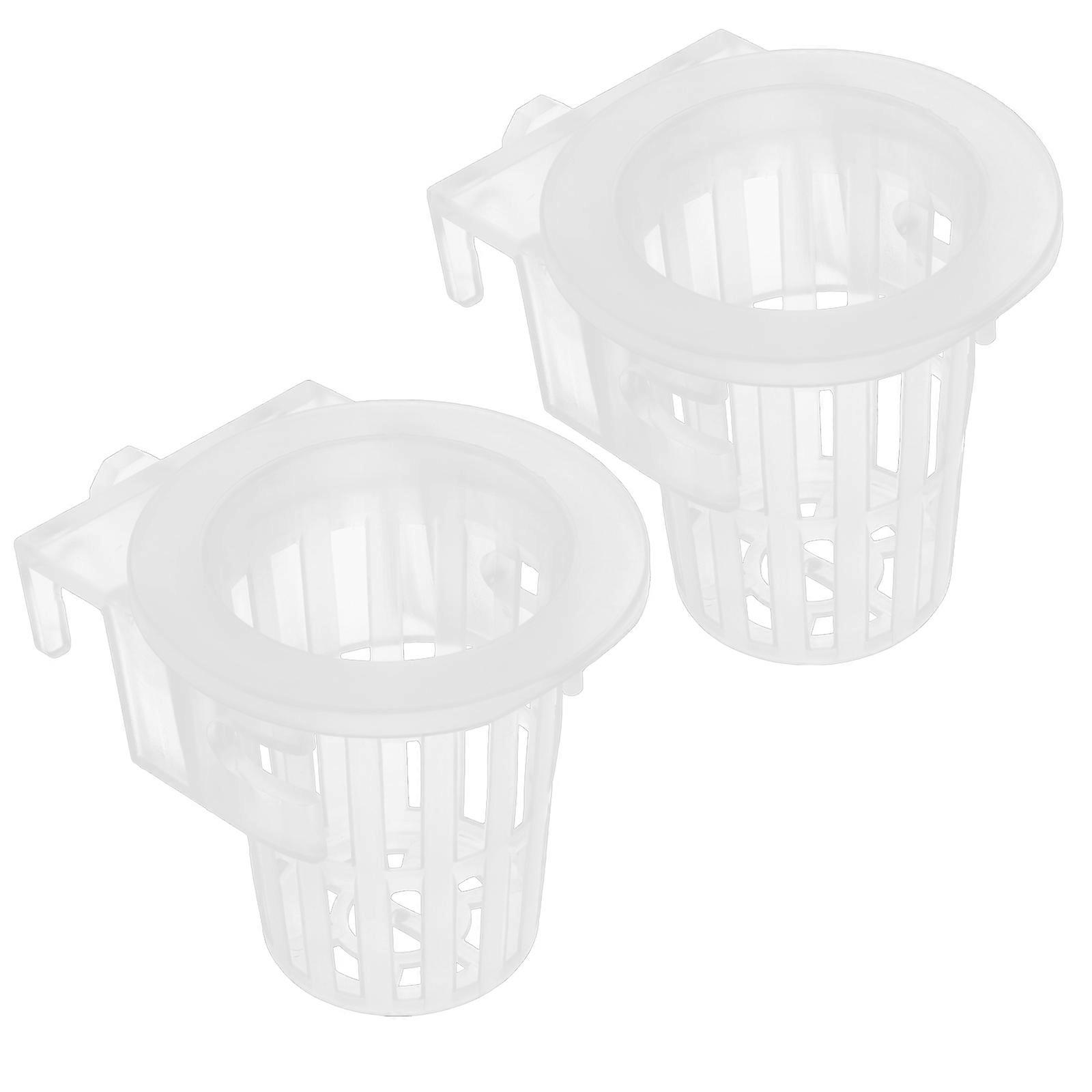 2pcs Hanging Aquatic Plant Pots for Fish Tank Aquarium Planter Decorations with Acrylic Plant Pot