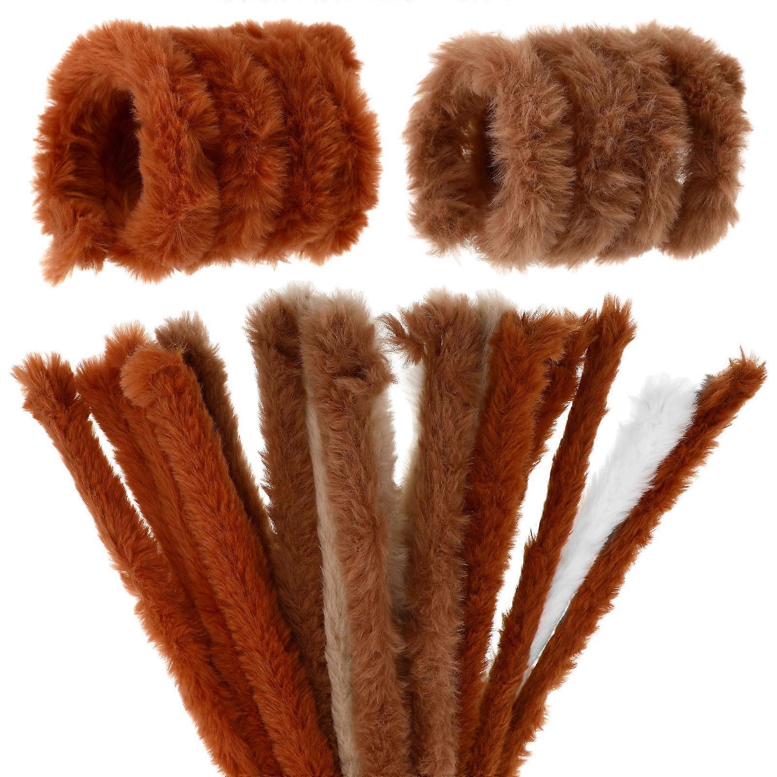 10Pcs Bendable Pipe Cleaners Fuzzy Sticks Crafting Tool Assorted Colors Ideal For Arts And Crafts Activities