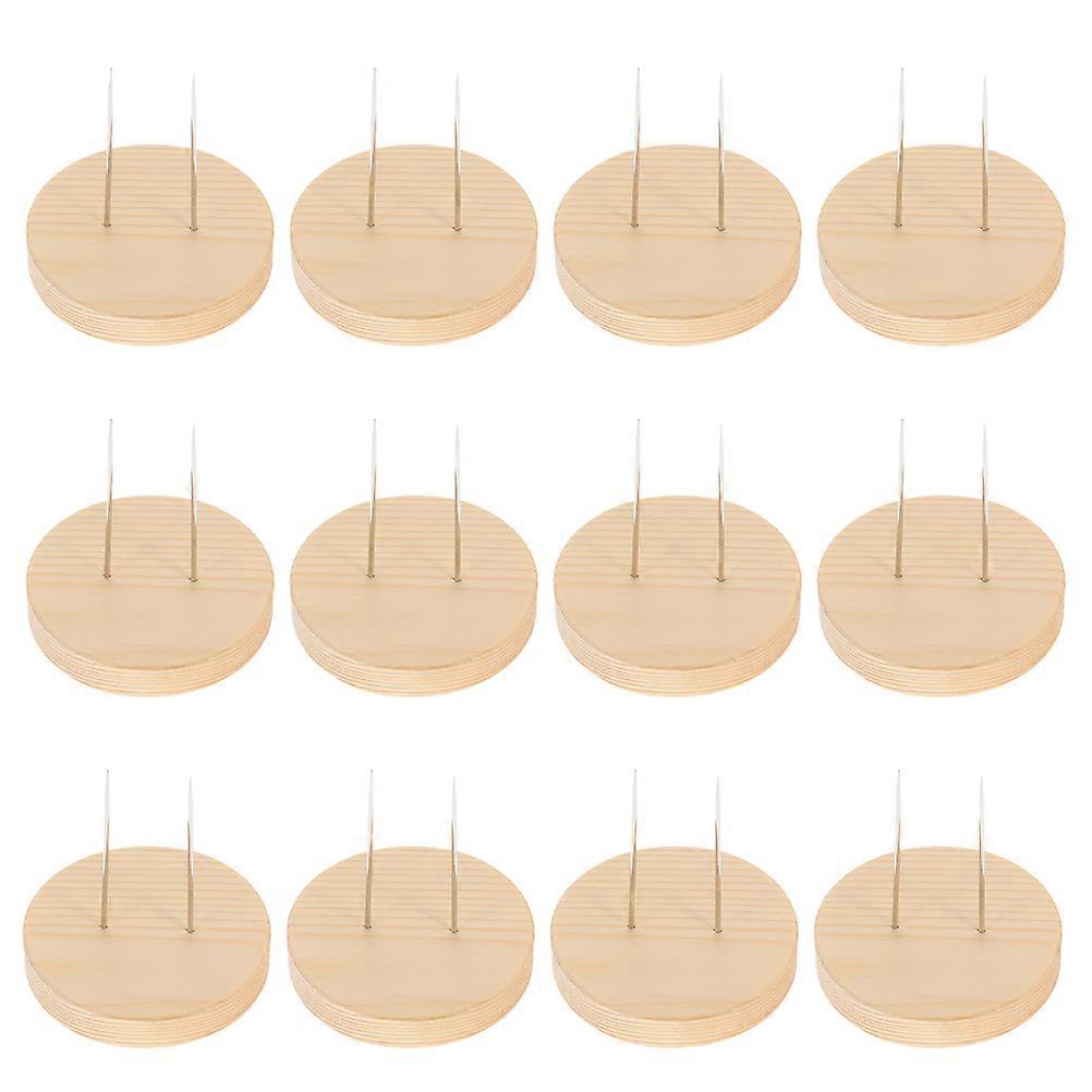 Crochet Doll Display Stand Wooden Material Square Shape Elegant Design Home Display Studio Use 4.50X4.00X4.00CM 12Pcs