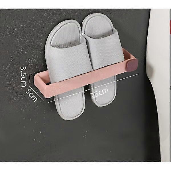 Slippers wall-mounted shoe rack no punching space-saving multi-layer shoe rack toilet hook