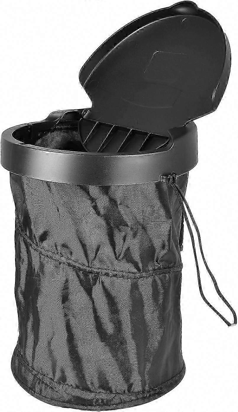 Portable Collapsible Car Trash Can with Lid - Waterproof Fabric Garbage Bin for Home, Office & Auto
