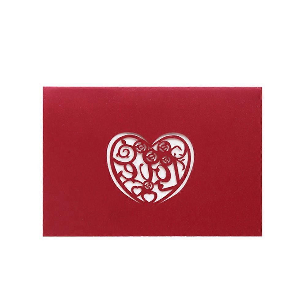 Unique Handmade 3D Greeting Card For Mother's Day Designed To Show Love With 3D Vision Effect 1 Set Red