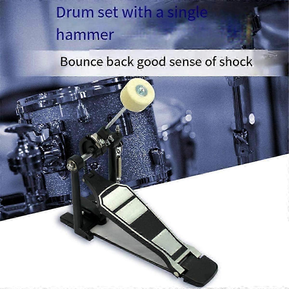 Heavy Duty Single Bass Drum Pedal for Beginners - Durable Drum Kit Pedal for Enhanced Performance and Playability