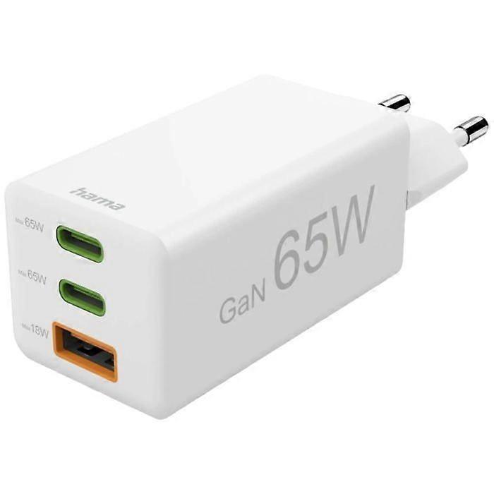 Hama 00201996 Ładowarka USB 65 W 1x USB-A, 2x USB-C® Power Delivery biała wewnętrzna USB Power Delivery (USB-PD)