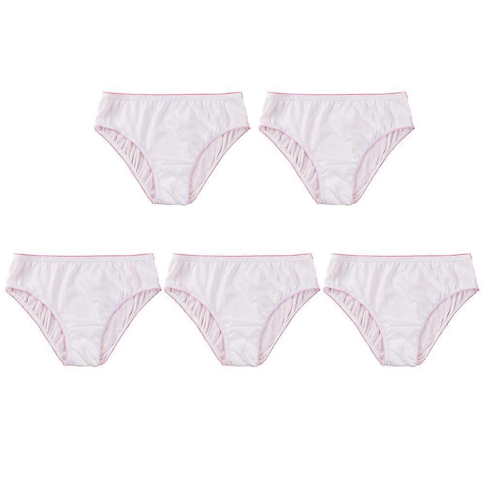 Disposable Cotton Panties for Women Breathable Briefs Suitable for Pregnant Travelling 5 Pieces