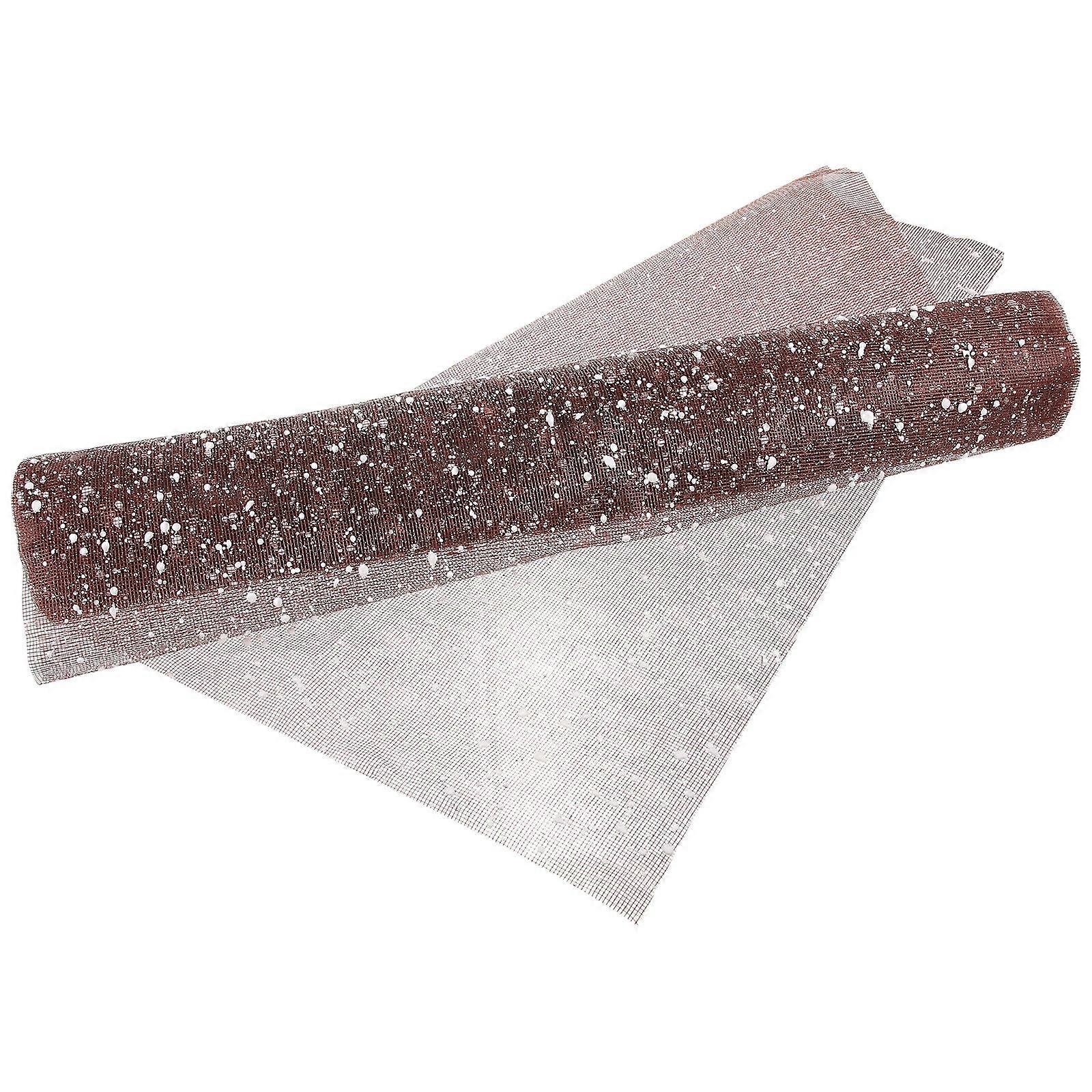 Floral Arrangement Supplies For Craft Enthusiasts And Women 50x10cm Decorative Gauze Roll Coffee 1 Roll