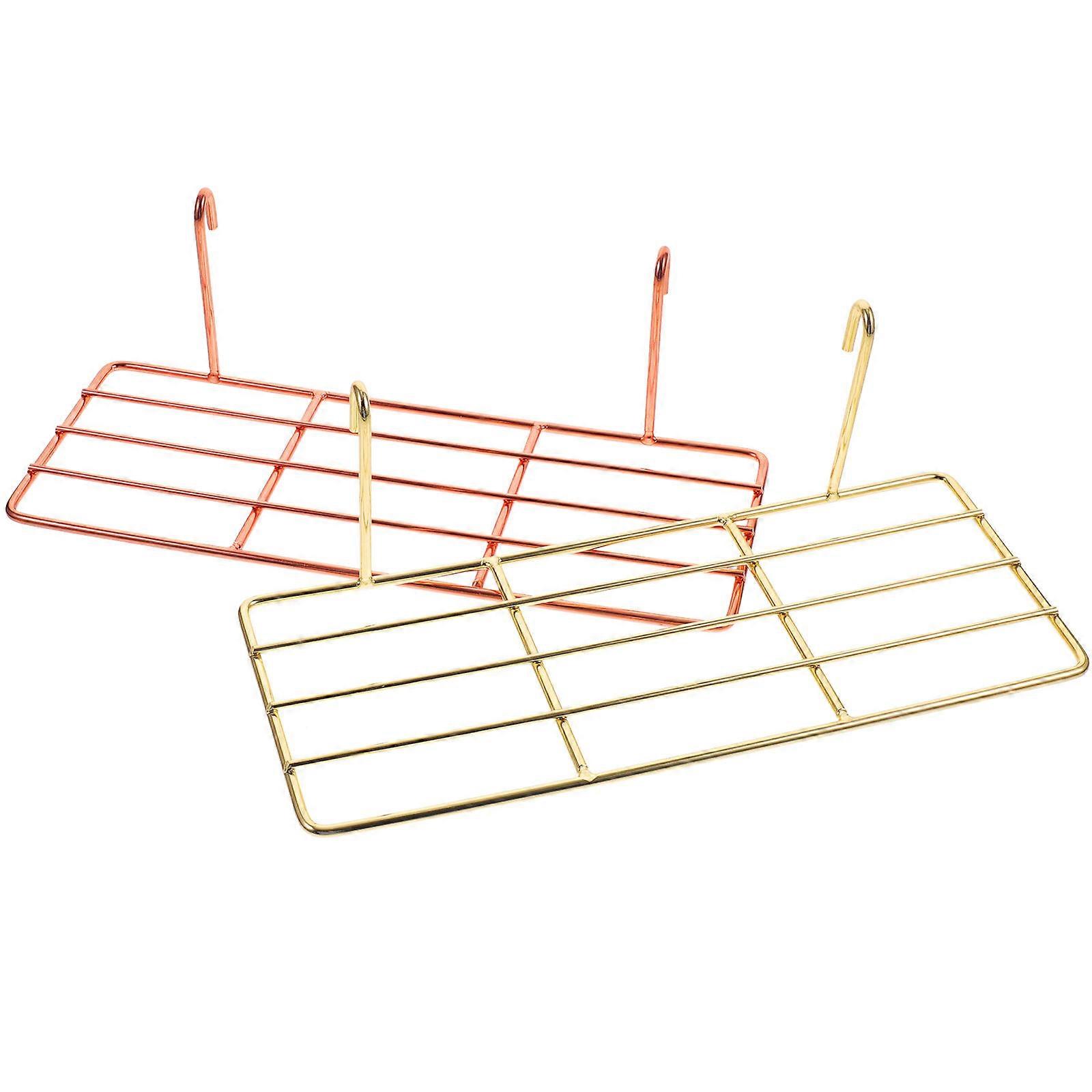 Bird Cage Accessory with Metal Stand for Parrot Toy Storage Assorted Color 2 Pieces