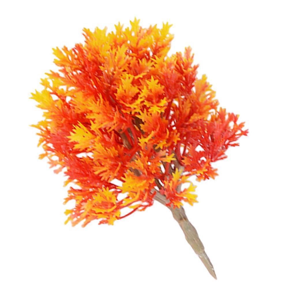 Miniature Fall Maple Tree Decorative Micro Landscaping Model For Sand Table 15X4.5X4.5CM Realistic Details 1Set