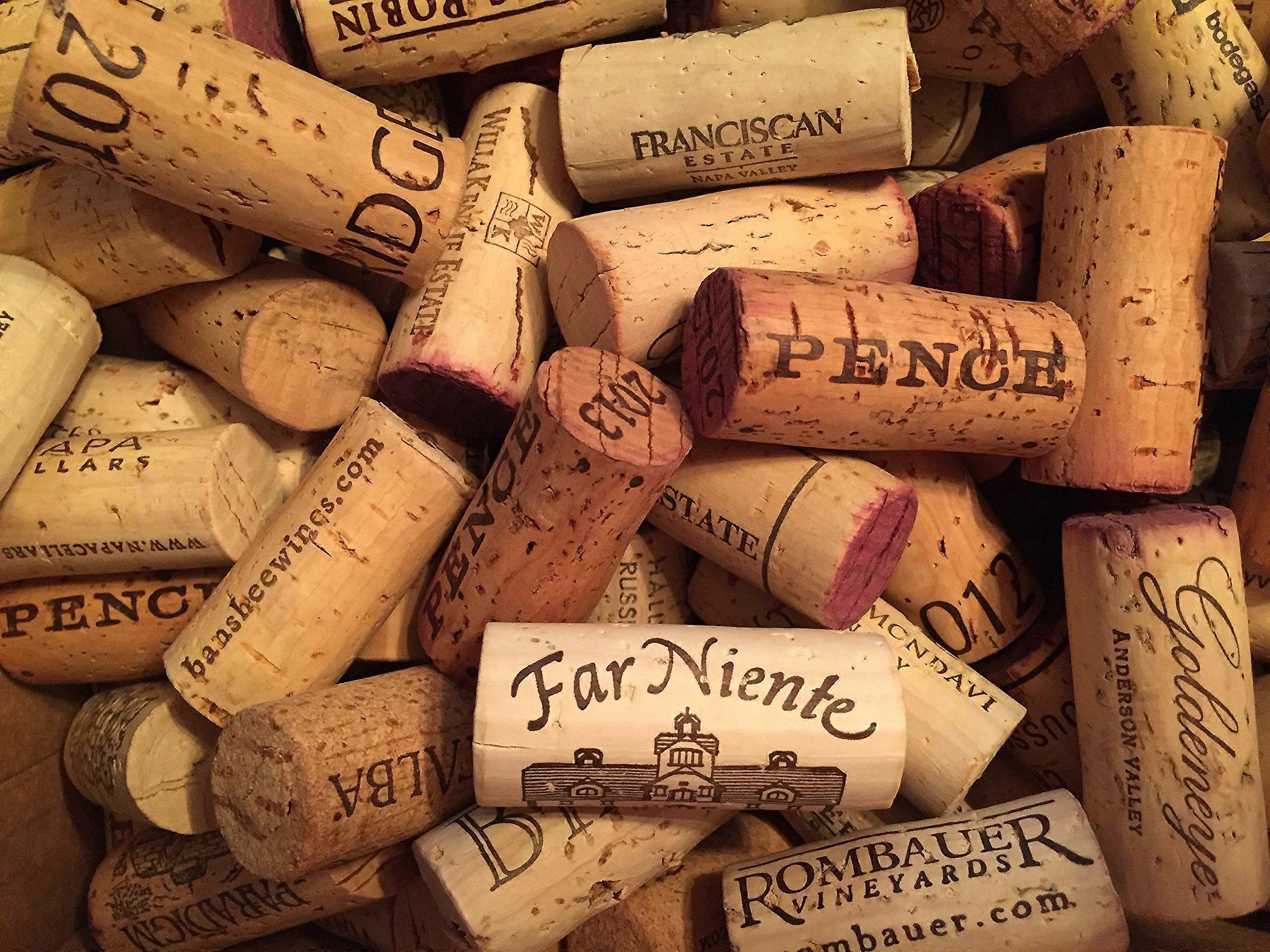 Premium Recycled Corks, Natural Wine Corks From Around The Us - 50 Count