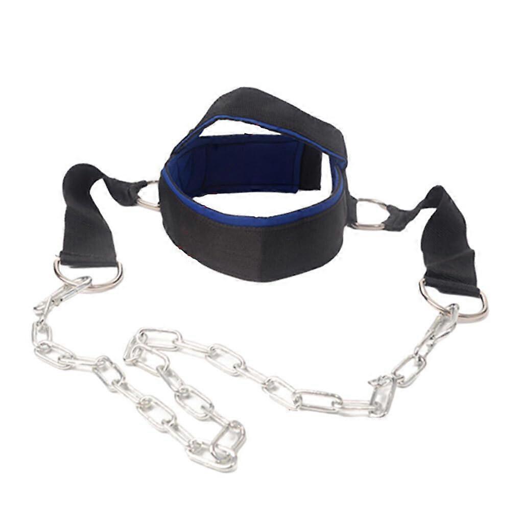 Durable structure, weightlifting sport neck belt, wide application, polyester, adjustable equipment for weightlifting, blue