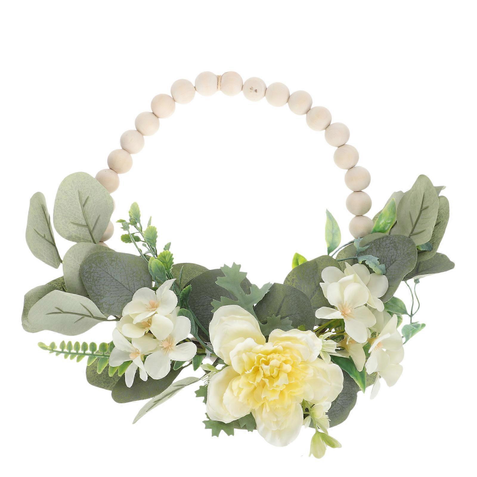 Yellow Artificial Flower Garland for Decor with Plastic Material and Realistic Appearance