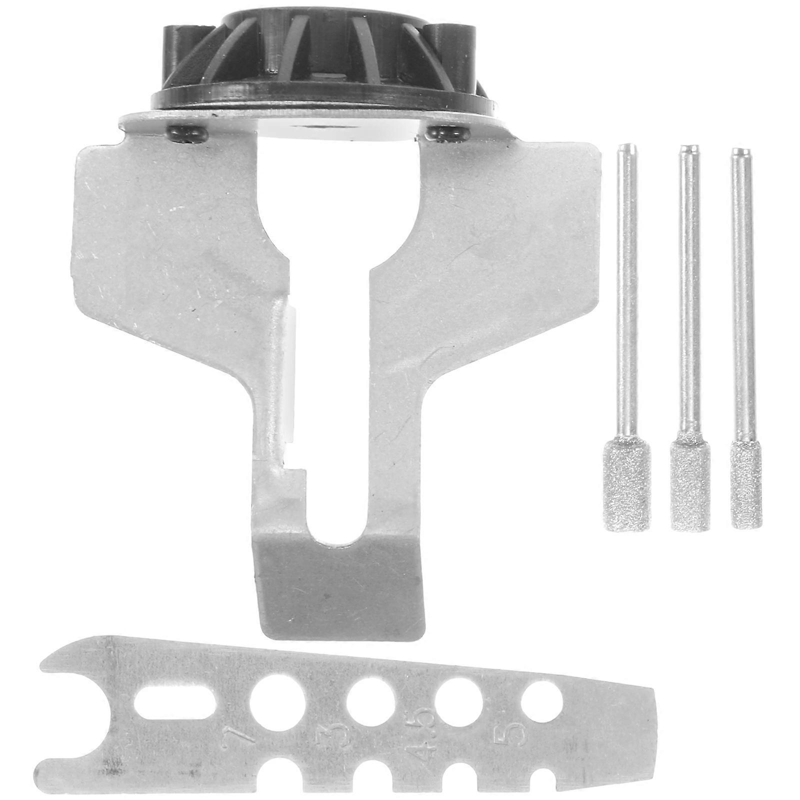 Drill Bit Sharpening Tool Chainsaw Sharpening Attachment Kit Garden Tool Maintenance Silver 7X6cm Electric Abrasive Tool 1Set