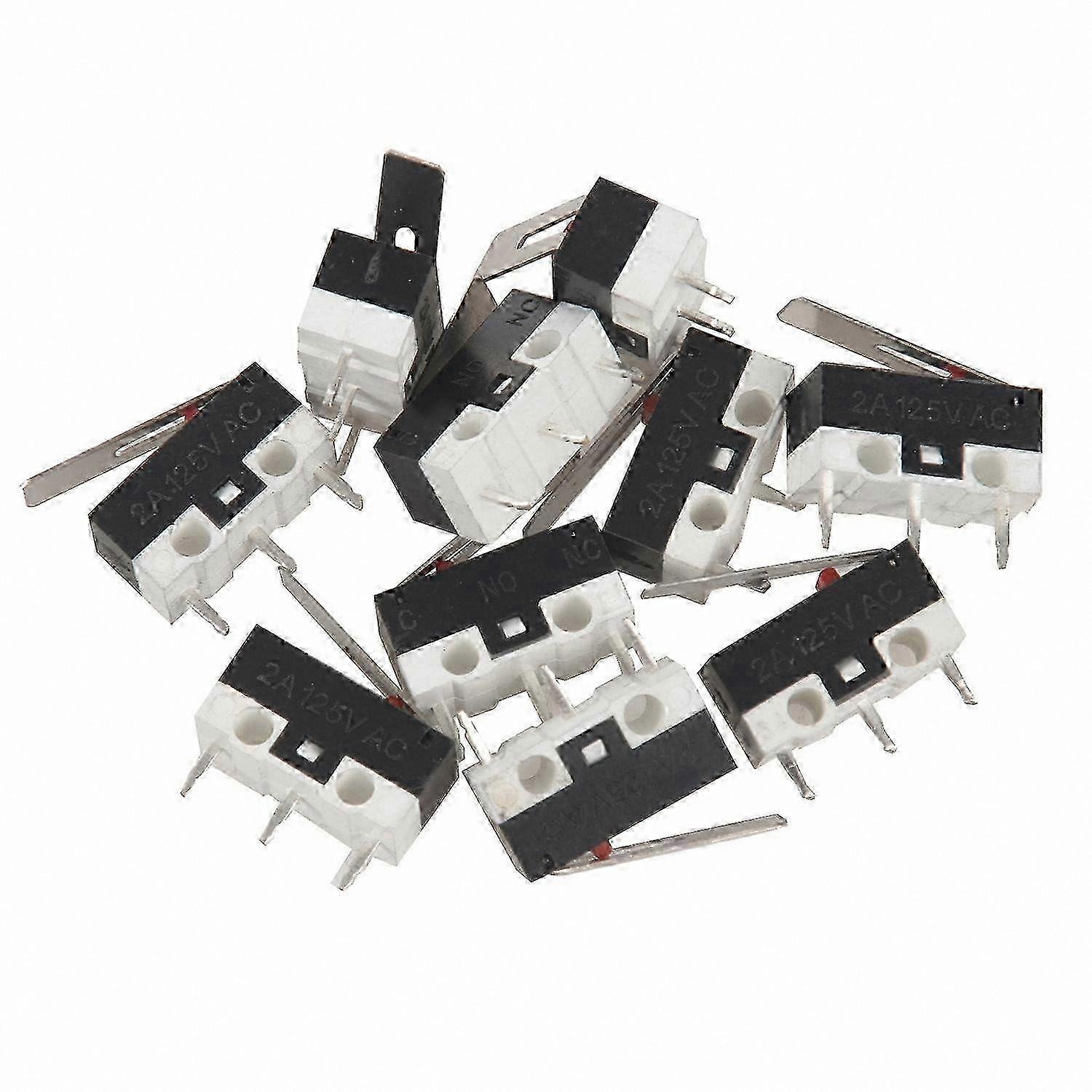10 Pcs AC 125V 1A SPDT 1NO 1NC Momentary Long Hinge Lever micro-type Switch