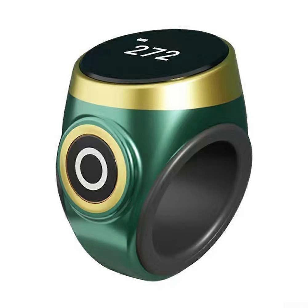 Smart Ring, Finger Counter, Adjustable Waterproof Smart Ring: Finger Counter for Prayer Reminders (Green)