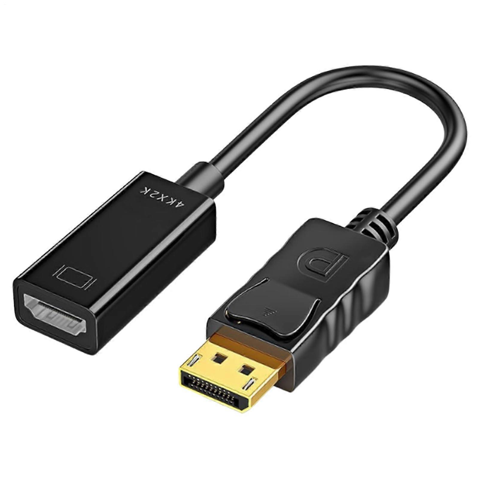 Display Port to H-DMI Adapter 4K Ultra HD Converter; DP Male to H-DMI Female; HDTV, Laptop, PC, Monitor & Projector