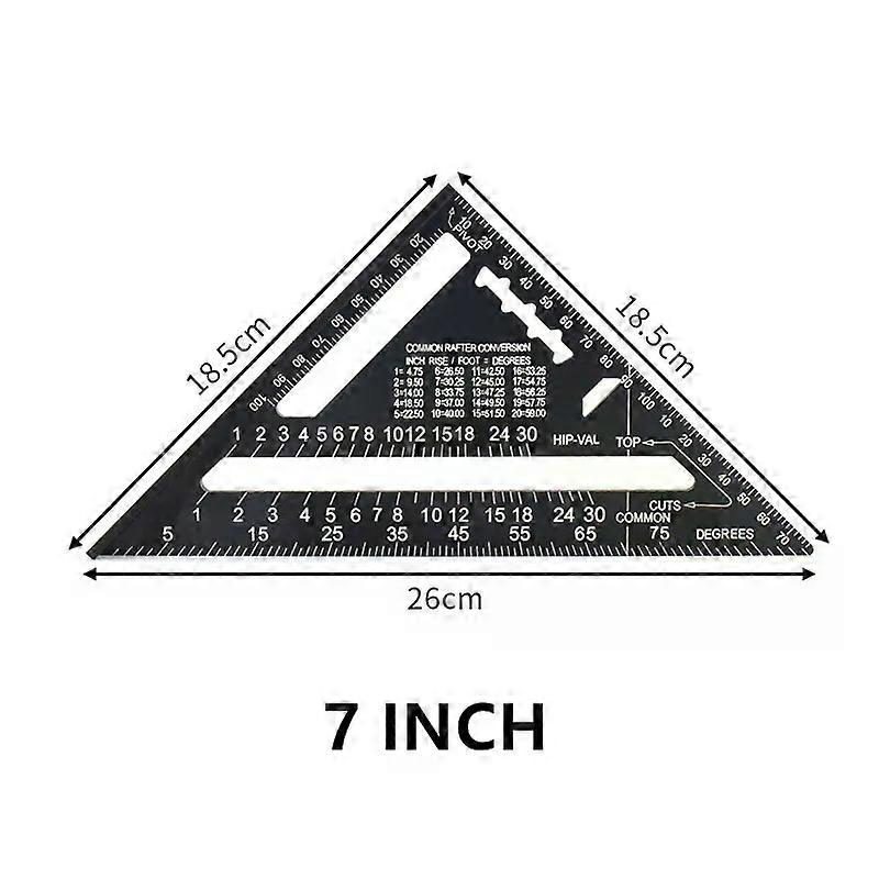 Triangle Ruler Tri-Square Ruler Triangular Square Joiner Protractor Construction Tools Ruler Carpenter's Marking Woodworking