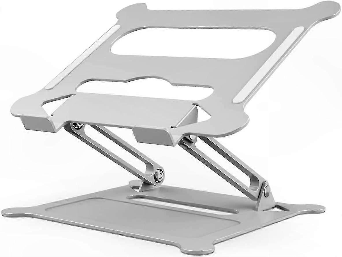 Adjustable Foldable Laptop Stand with Heat-Vent, Portable Desk Riser for Notebooks and Ultrabooks, Supports 10-17 Inch Devices
