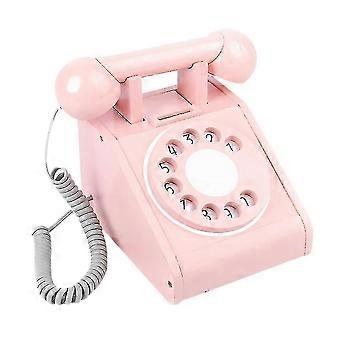 Babyspielzeug Telefon Spielzeug Holztelefon Spielzeug Holz Retro Telefon Spielzeug Vortäuschen Spielen Telefon Kinder Wählscheibe Telefon Spielset / BL