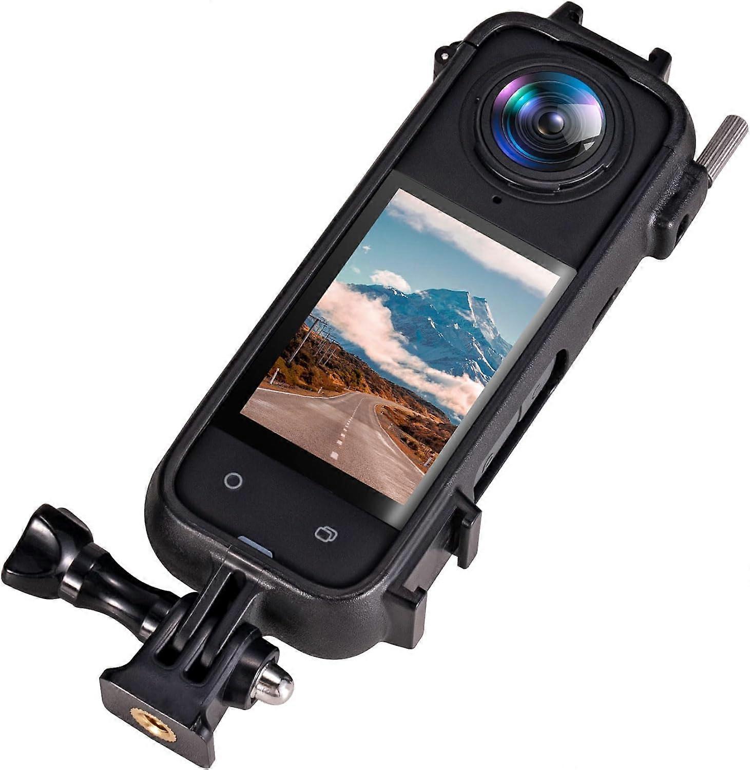 Monzi MultiFunction Frame for Insta360 X4 Frame, Protective Case, Cage, 2 Cold Shoe, Claw, Bracket, Bracket 1/4 Inch, Accessories (Plastic)