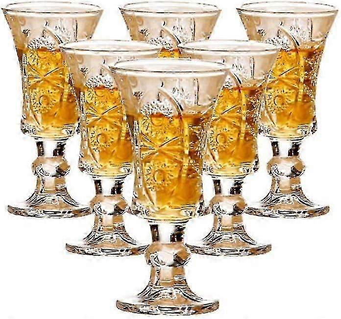 6pcs Round 45ml Shot Glasses, Lead Free Glass,clear Shot Glass With Heavy Base
