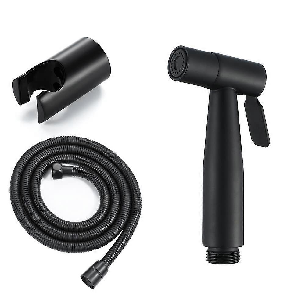 Toilet Spray Set, Hand Shower with Single Handle, Brass Toilet Attachment for Pet Bath, Hygiene, Toilet Stool, Black Finish