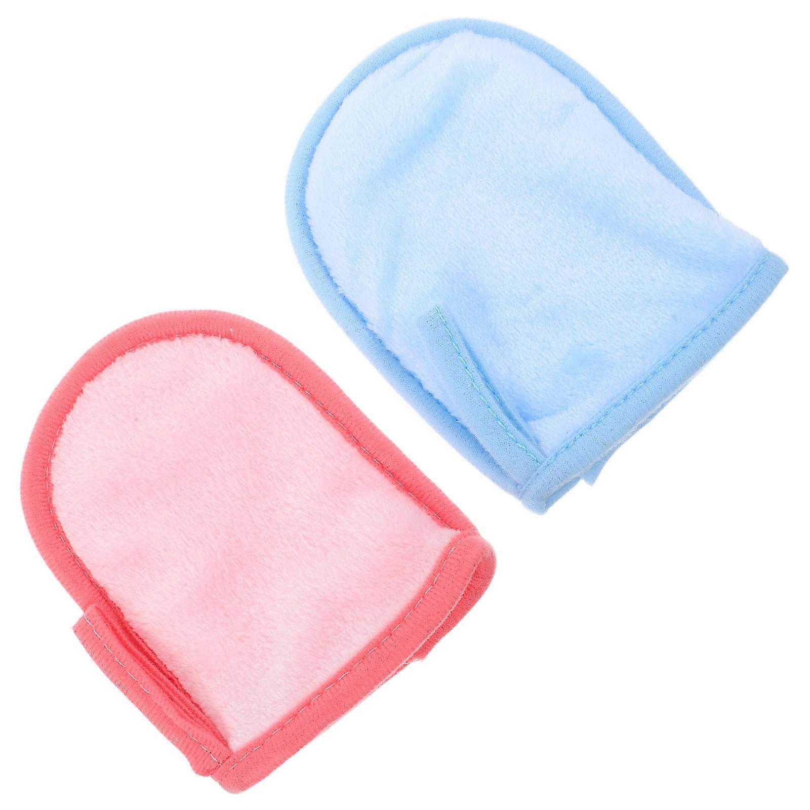 Exfoliating Gloves For Face Cleaning Perfect For Home Use Designed For Women 2Pcs With Long Staple Cotton