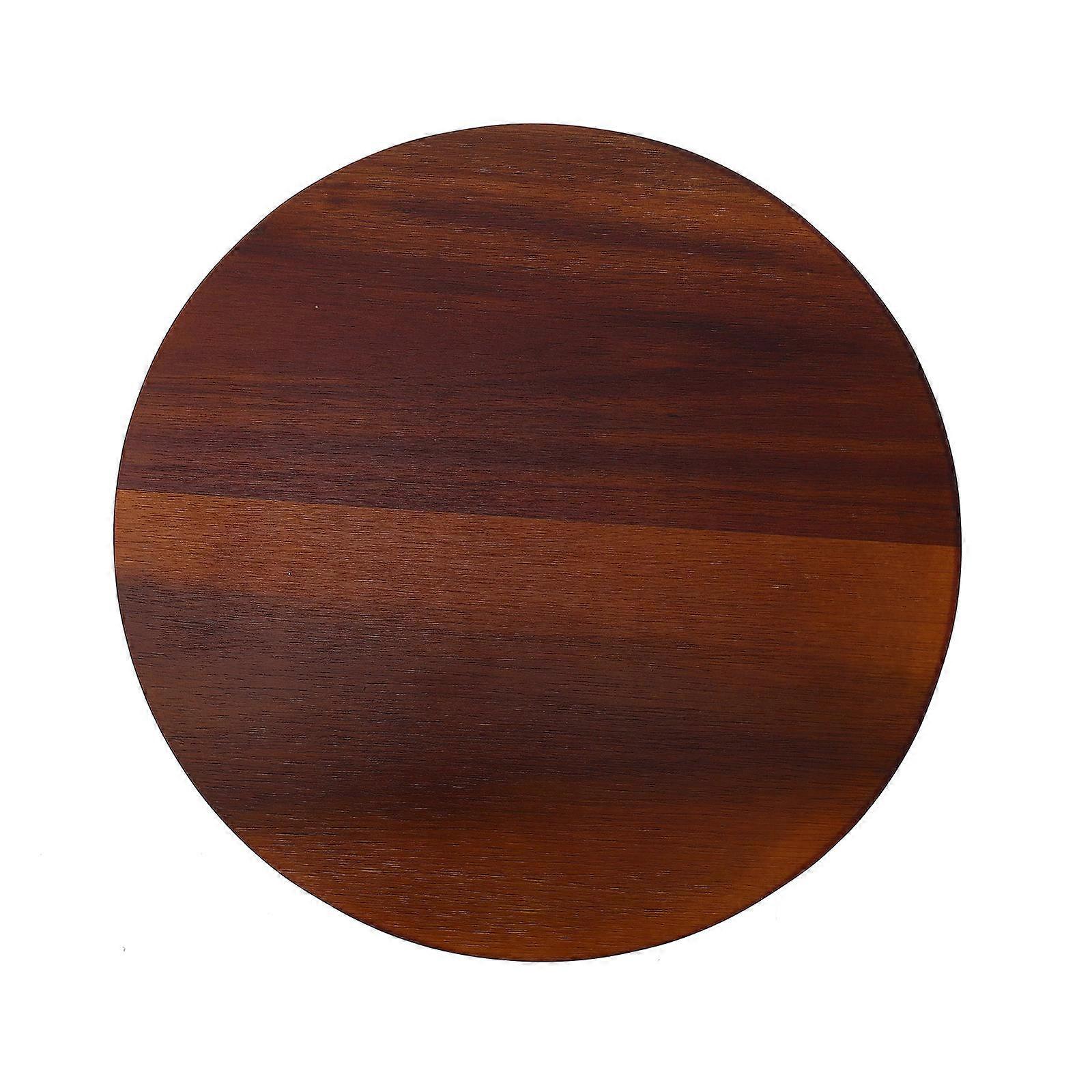 Plateau tournant en bois avec base en marbre pour la cuisson et la décoration de gâteaux et pâtisseries Facile à nettoyer, couleur bois naturelle