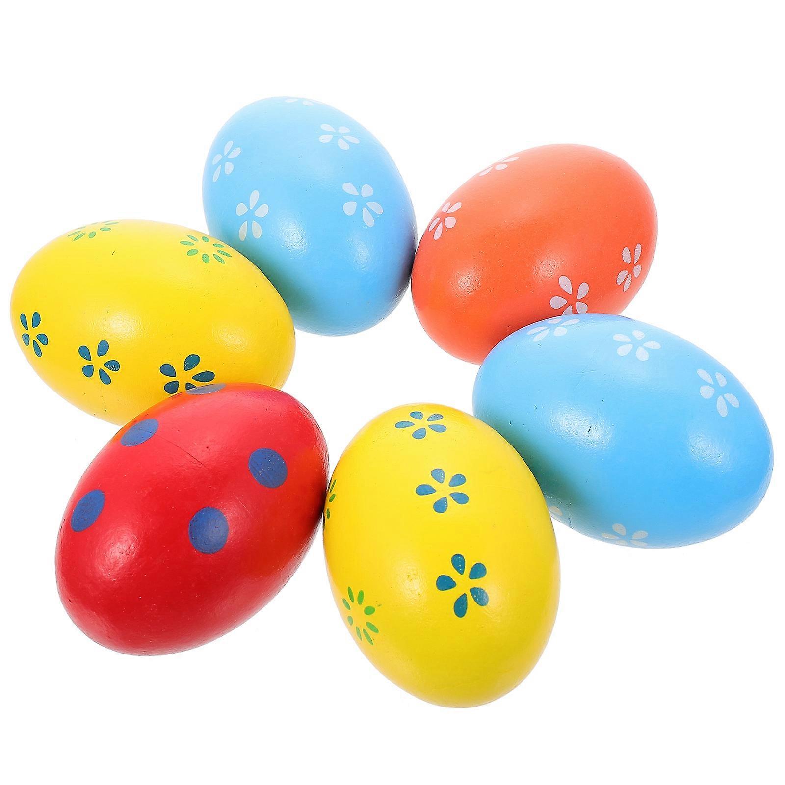 Percussion Musical Eggs 6Pcs Kids Musical Instruments Egg Shakers Home School Kindergarten Egg-shaped