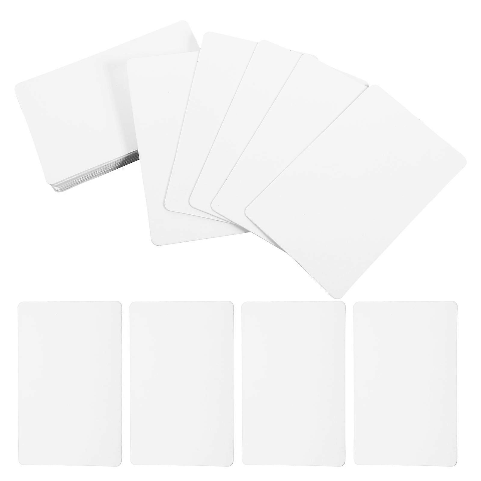 100pcs Blank PVC Name Cards, Printable & Paintable DIY Tags for Creative Crafts, Messages & Labels Projects