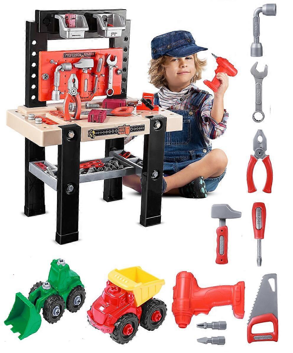 91Pcs Kids Role Play Tool Set For Educational Learning And DIY Stickers Activities In Assorted Color