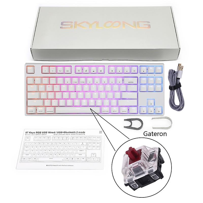 SK87 Wired Mechanical Keyboard 87 Keys with Hot Swappable Programmable Gateron