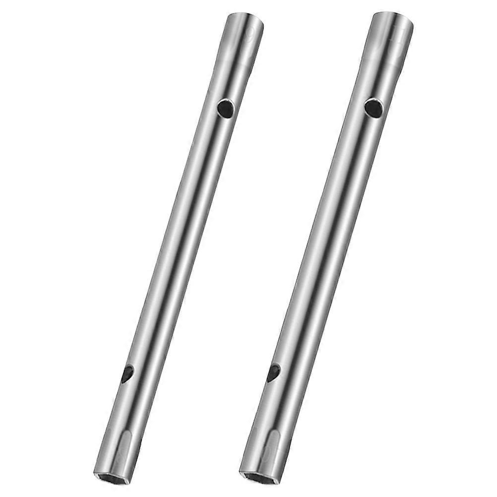 Professional Nut Wrench Spanner For Plumbing Work 18.5X1.2CM Silver 2Pcs