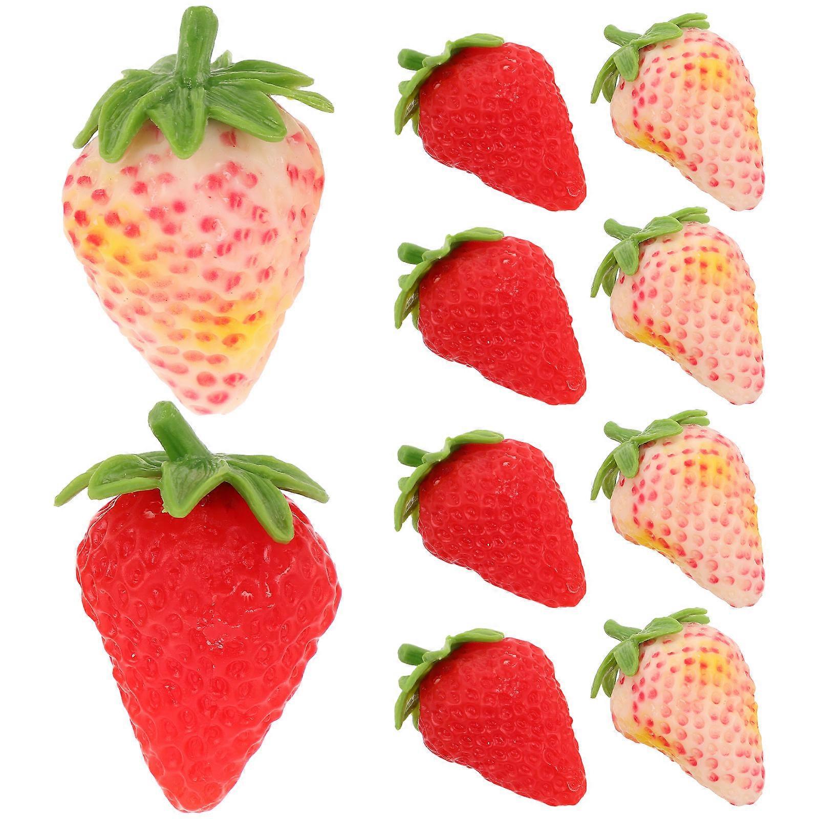 It sounds like you're describing a product listing for **artificial strawberries**. Here's a polished and professional version of the product