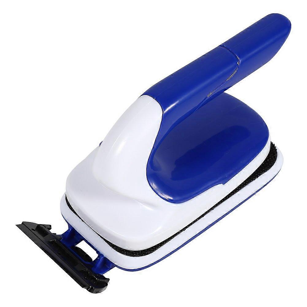 Floating Magnetic Aquarium Brush Cleaner with Algae Scraper for Fish Tank Glass  Large, NonToxic, EcoFriendly Material and Easy Corner Control (L)