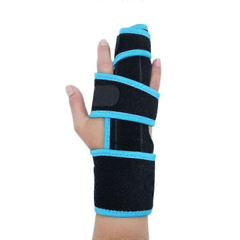 Finger Splint Finger Orthosis Adjustable Support with Aluminium Plate for Finger Fractures - Left and Right Hand Compatible