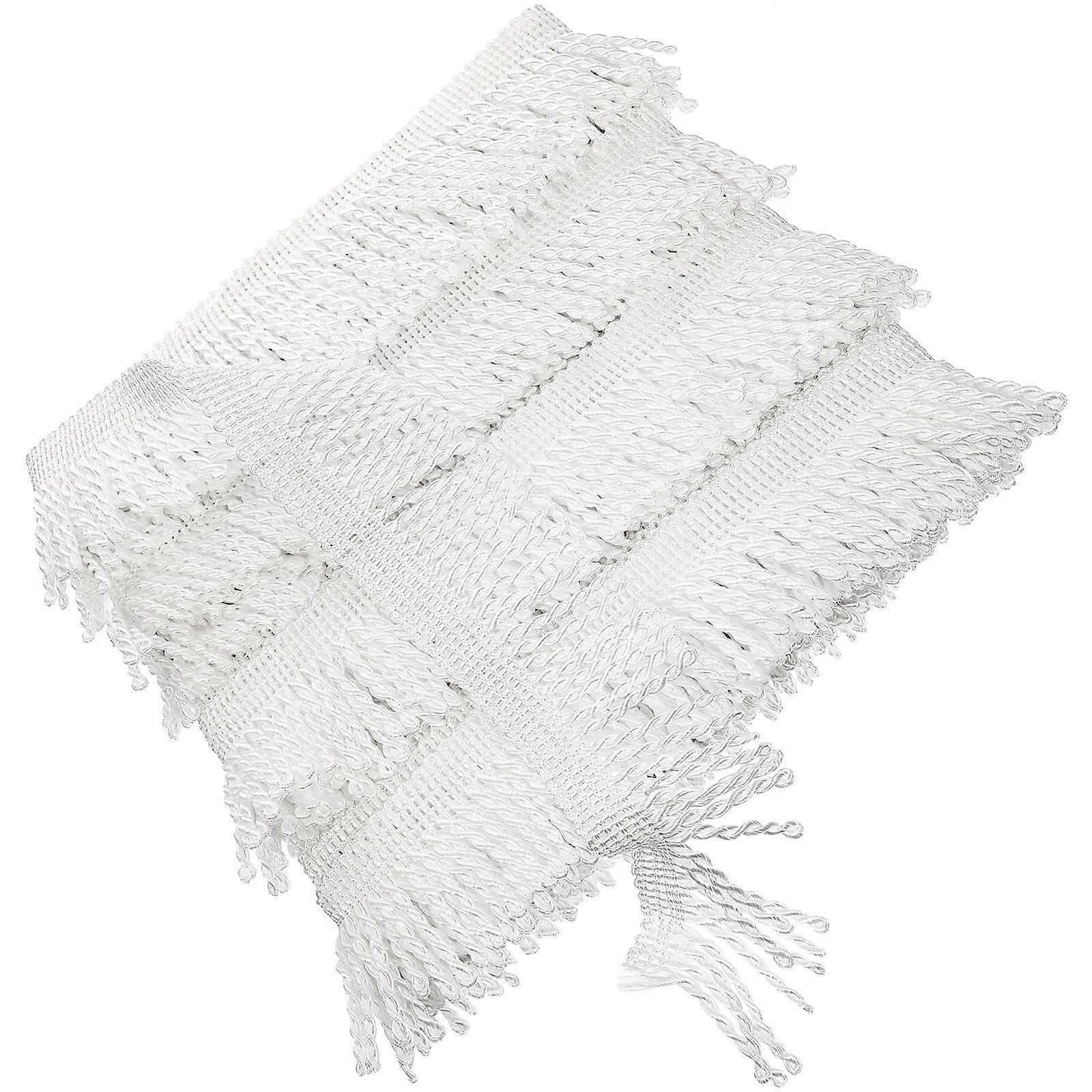 Fringed Trim Decorative Trim For Curtain Making In Home Decor Items White 1Roll